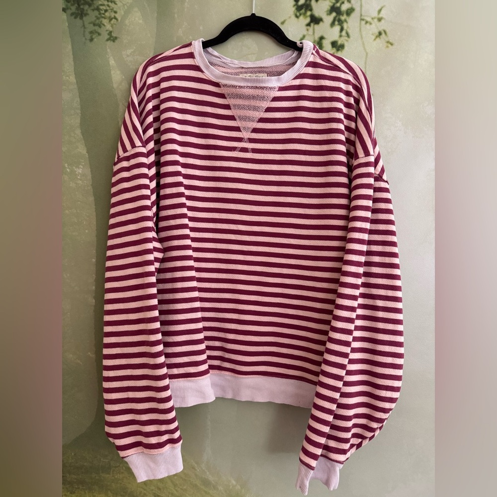 We The Free classic oversized striped crewneck